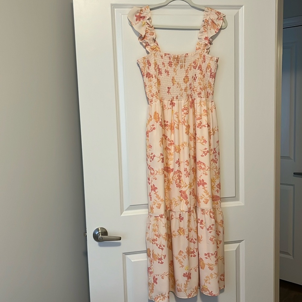 NWT French Connection Diana Verona Floral Print Mid-Calf Maxi Dress - Size M